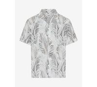 Brax Camisa Ajuste Regular De Lino Floral Verde 100% Botones Cuello Solapas