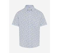 Brax Camisa Para Hombre Style Dan Regular Fit Manga Corta Floral Botones Azul
