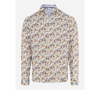 Brax Hombre Lino Modern Fit Estilo Harold Azul Beige Floral 740015 74420400
