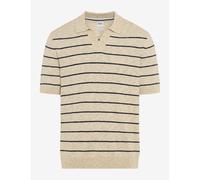 Brax Hombre Punto Polo Estilo Pascal Beige Azul a Rayas 700511 70135100 5