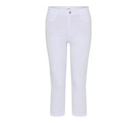 BRAX Style Mary C Ultralight Cotton Capri Pantalones, Blanco, 34W / 30L para Mujer