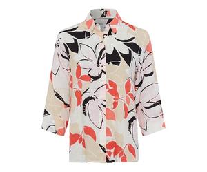 BRAX Style.Vicki Pure Linen Print Blusas, Rojo sandía, 42 Mujeres