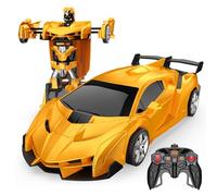 Braxel 2 en 1 Transform Coche Teledirigido Juguetes Niños 3-9 Años, Radiocontrol Trasform Robots Coche RC, 2,4 GHz, 360° Rotation, Coches para Regalo Niño 3-10 Años, Regalo Navidad Niño Halloween