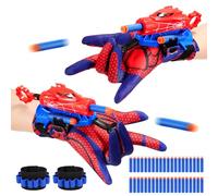 Braxel Lanza Telarañas Spid-er Juguetes Niño 3 4 5 6 7 Años, Regalo Niño Niña 3-8 Años Juego de 2 Guantes Spid-er Juegos Niños 3-6 Años Juguetes de Spid-er Regalo Navidad