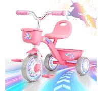 Braxel Triciclo para Niños 2 3 4 5 Años, Bicicleta Infantil con Asiento Ajustable Triciclo Evolutivo para Niño y Niña de 1 a 4 Años Carga 35 kg, Unicornio