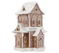 Braxio Decoración de Mesa de Navidad de casa de Jengibre, decoración de Pan de Jengibre, decoración Tradicional de casa de Campo, Iglesia, Figuras coleccionables de Navidad, 10.25 x 7.5 x 13.5