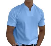 Braylen Stylish T-Shirt,New Men’S Stretch Slim Fit V-Neck T-Shirt, Comfortable and Breathable(Blue,2XL)