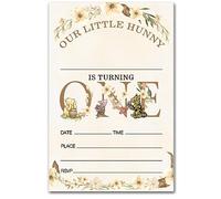 brayqu Invitaciones para primer cumpleaños de Winnie the Pooh (20 tarjetas con sobres), diseño de Winnie the Pooh