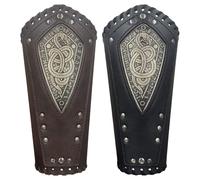 Brazales medievales - armadura de piel sintética, cómodas muñequeras | estilo caballero protector de brazo para disfraces, bracer resistente para disfraz de Halloween - Soporte para ropa de carnaval