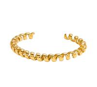 Brazalete ajustable de bobina para mujer, acero inoxidable, minimalista, joyería de aniversario, minimalista, cadena de alambre, talla única, como se describe
