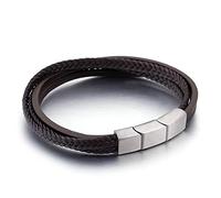Brazalete Charm, Pulsera de Brazalete de Brazalete bizantino Pulseras de la Cadena de muñeca Punk para Hombres Acero Inoxidable con Revestimiento magnético dones para Hombres