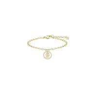 Brazalete con colgante para mujer de BOSS Jewelry en acero inoxidable con baño iónico de oro amarillo adornado con cristales, 1580807