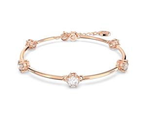 Brazalete Constella, Talla redonda, Blanco, Baño tono oro rosa OS