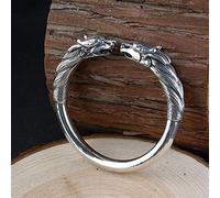 Brazalete de Damas, Pulsera Vintage Hecha a Mano S990 Thai Craft Fashion Fashion Joya Double Faucet Jewelry Accesorios de Ropa de Estilo étnico