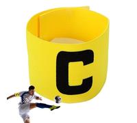 Brazalete de fútbol para capitán, banda elástica para capitán, ajustable, antideslizante, diseño C, correa clásica de liderazgo para adultos, jóvenes, hombres, mujeres, entrenamiento y uso en partido