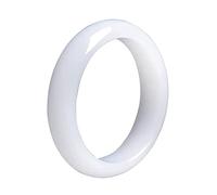Brazalete de Jade Blanco for Mujer, Joyería de Piedras Preciosas de Jade Natural de Estilo Chino Retro, Regalo del Día de Navidad for la Madre (Size : 52mm)