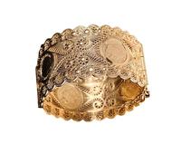 Brazalete de lujo Napoleón en relieve, puño ancho hueco para bodas y ocasiones formales