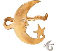 Brazalete De Luna Y Estrella - Oro, Plata, Sol, Luna Y Media Luna. Diseño Simple Y Abierto. Delicadamente Ajustable. Ideal For Citas Y Aniversarios. Regalo De Joyería For Mujer.(Gold*1)