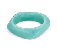 Brazalete de Resina acrílica Azul Grueso para Mujeres Resina Azul Brazalete Moderno tortura Irregular joyería de declaración geométrica joyería