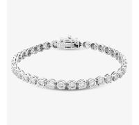 Brazalete de tenis de diamantes de 2,00 quilates de oro blanco de 9 quilates ...