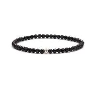 Brazalete de turmalina auténtico con perla de plata esterlina 925 - cuentas facetadas - Talla L