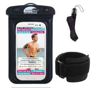 Brazalete Deportivo Movil Impermeable - Funda para Correr y Nadar. Adaptada A Todos Móviles ESTÁNDAR hasta 16cm iPhone 11, 13 Pro Samsung Galaxy S. Android. con Brazalete Alta Vis y Cordón Cuello.