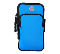 Brazalete Deportivo,Universal Impermeable Teléfono Brazalete,Brazalete movil Running,Impermeable Teléfono Móvil Brazo Bolsa de Viaje Cartera Bolsa,para Gimnasio,Deportes (Azul)