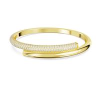 Swarovski Brazalete Dextera, Cierre magnético, Blanco, Baño tono oro