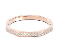 Brazalete Dextera, Forma octagonal, Blanco, Baño tono oro rosa S