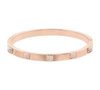 Brazalete Dextera, Pavé, Blanco, Baño tono oro rosa L