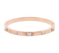 Brazalete Dextera, Pavé, Blanco, Baño tono oro rosa M