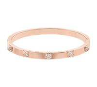 Brazalete Dextera, Pavé, Blanco, Baño tono oro rosa S