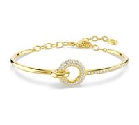 Swarovski Brazalete Dextera Talla redonda Blanco Baño tono oro