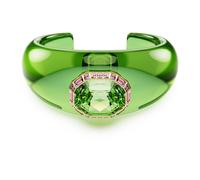 Brazalete Dulcis, Talla octogonal, Verde, Acabado en oro de 18 quilates L