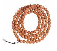 Brazalete encantado Pulsera de cuentas de Buda rudraksha roja sin dientes redonda de 8mm elegante abalorio de la suerte #17924