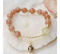 Brazalete encantado Pulsera de turmalina naranja natural Pulsera de camafeo Pulsera de cristal for mujer Gemas de chakra espiritual Regalo de joyería de vacaciones metafísicas for su amuleto Prosperid