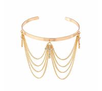 Brazalete genérico de cuarzo natural junco pulsera joyería borla brazo pulsera personalizada para mm pulsera clásica, talla única, Metal, No es una piedra preciosa