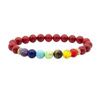 Brazalete Hombre de Piedras Naturales - Pulseras Chakra con Ojo de Tigre, Ajustable, Regalo Masculino con Significado (type-4)