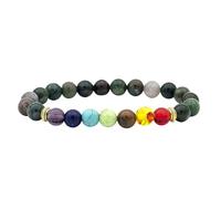 Brazalete Hombre de Piedras Naturales - Pulseras Chakra con Ojo de Tigre, Ajustable, Regalo Masculino con Significado (type-9)