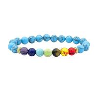 Brazalete Hombre de Piedras Naturales - Pulseras Chakra con Ojo de Tigre, Ajustable, Regalo Masculino con Significado (type-7)