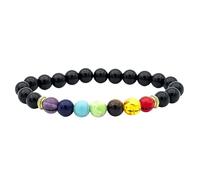 Brazalete Hombre de Piedras Naturales - Pulseras Chakra con Ojo de Tigre, Ajustable, Regalo Masculino con Significado (type-6)