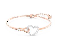 Brazalete Hyperbola, Infinity y corazón, Blanco, Combinación de acabados metálicos OS
