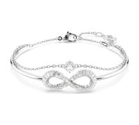 Brazalete Hyperbola, Símbolo del infinito, Blanco, Baño de rodio OS