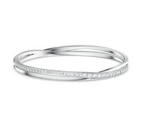Brazalete Hyperbola, Talla redonda, Blanco, Baño de rodio S