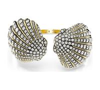 Brazalete Idyllia, Concha de mar, Blanco, Baño tono oro M