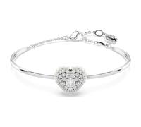 Brazalete Idyllia, Corazón, Blanco, Baño de rodio OS