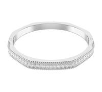 Swarovski Brazalete Matrix, Talla baguette, Forma octagonal, Blanco, Baño de rodio