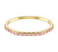 Swarovski Brazalete Matrix, Zirconia rosa, talla baguette, forma octagonal, cierre a presión, baño en tono oro, Colección Matrix