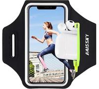 Brazalete Movil Running con Bolsa de Auriculares 6.9" Phone Armband Brazalete Deportivo para Correr para iPhone 16 15 14 13 11 Pro MAX Samsung S25/S24/A56/A55 Funda Correr Movil Porta Telefono Brazo