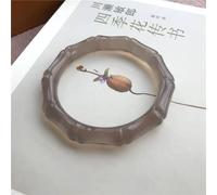 Brazalete Natural de calcedonia de calcedería BABELES DE Esmerald Cargado Mujeres Lady Knot Pulsera con mi Novia (Color de Gemas: 54-56 mm)